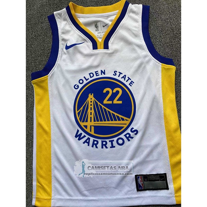 Camiseta Nino Golden State Warriors Andrew Wiggins NO 22 Association Blanco